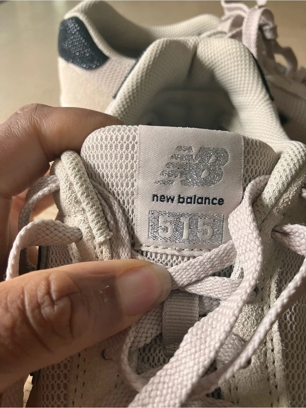 New Balance Beige and Black  Retro Runner Sneakers